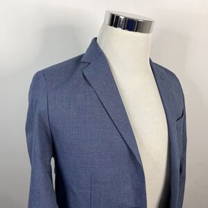 Nautica Boys Size 14 Sport Coat Blue Two Button Lined Polyester Blend